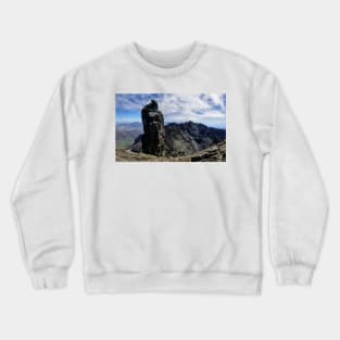 Climbers on Sgurr Dearg (the  Inaccessible Pinnacle) Crewneck Sweatshirt